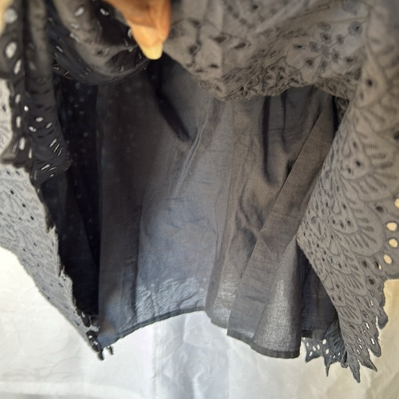 LOFT blue eyelet tiered lined swing dress. Size Medium. - Picture 9 of 10